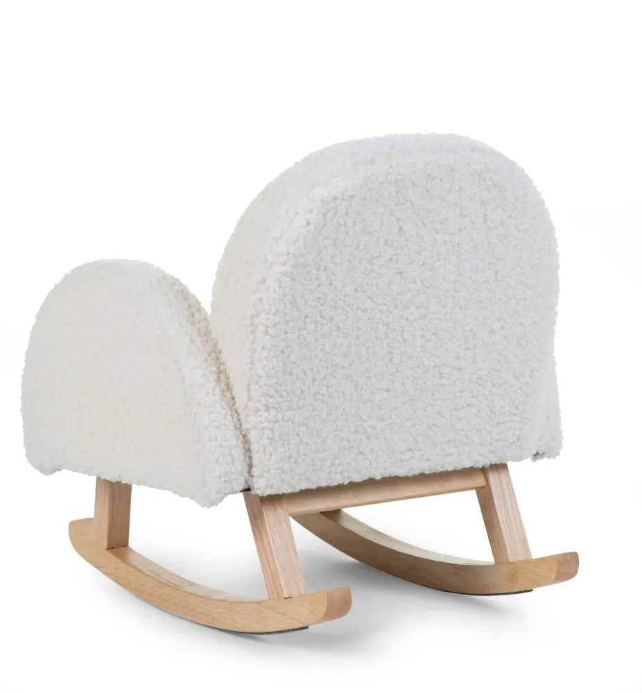 Sedia Dondolo Childhome Teddy Bianco Natural