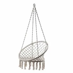Sedia dondolo con tessuto ecrÃ¹ sospensione d.60x80xh.45cm