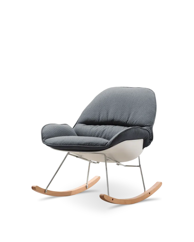 Sedia dondolo juno grigio