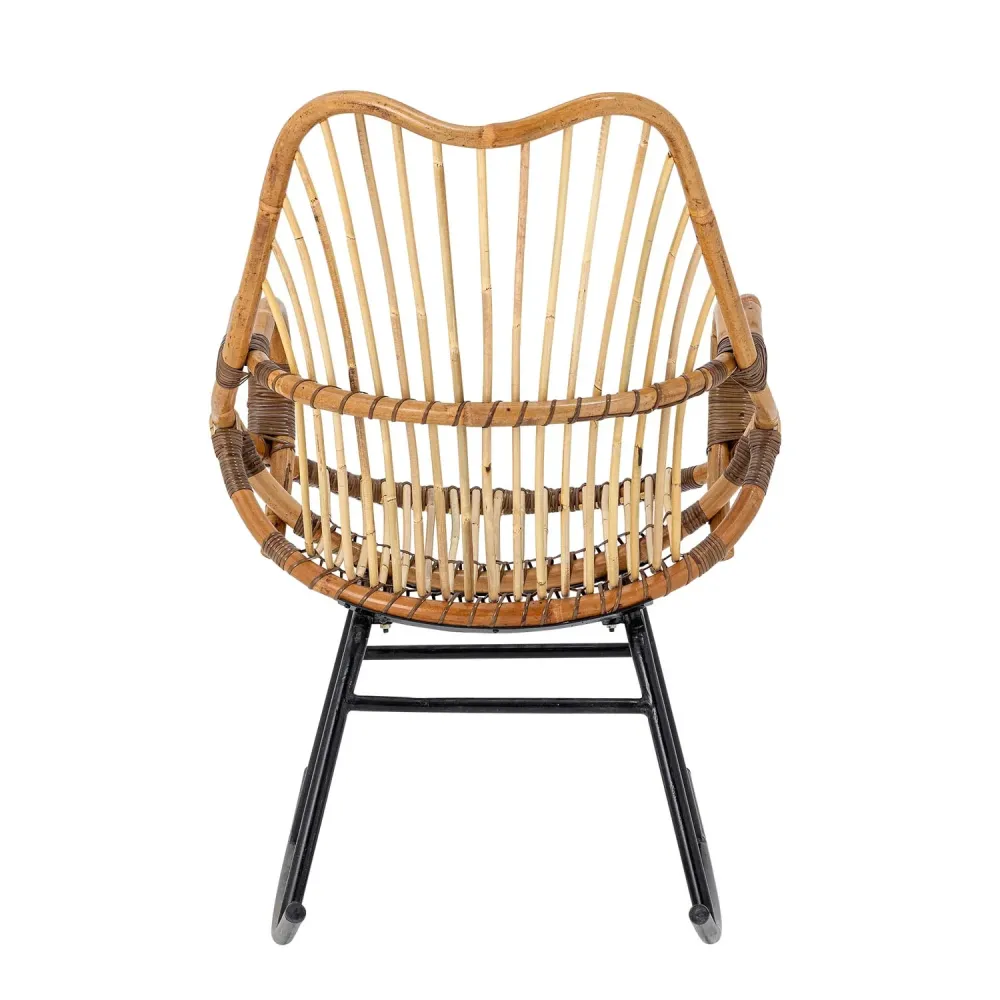 Sedia dondolo pura, naturale, rattan