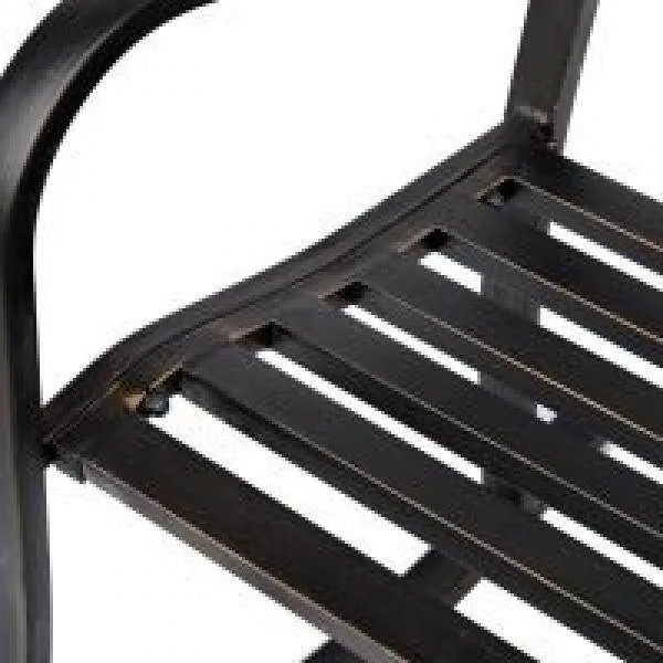 Sedia dondolo sedia da giardino metallo anticato bronzo