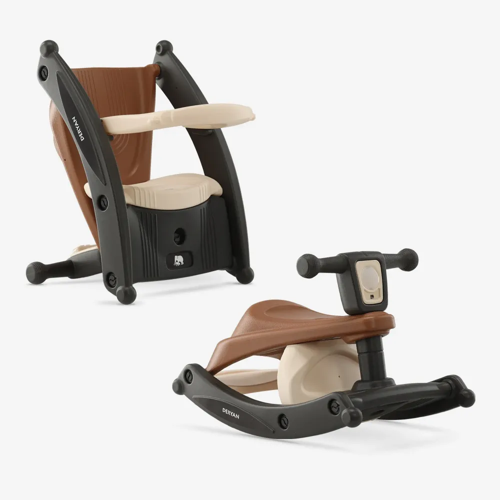 Sedia e dondolo Tobi 2 1 - Marrone/Crema