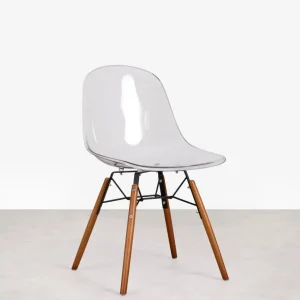 Sedia Elon policarbonato e legno Sedia Elon - Transparent Edition