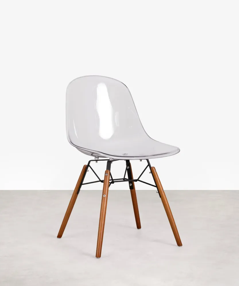 Sedia Elon policarbonato e legno Sedia Elon - Transparent Edition