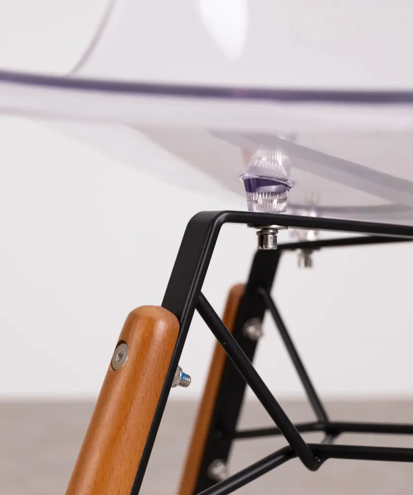 Sedia Elon policarbonato e legno Sedia Elon - Transparent Edition