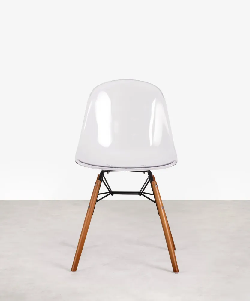 Sedia Elon policarbonato e legno Sedia Elon - Transparent Edition