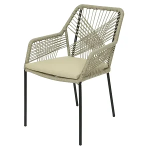 Sedia da esterno modello seville colore beige 63x57xh.85cm