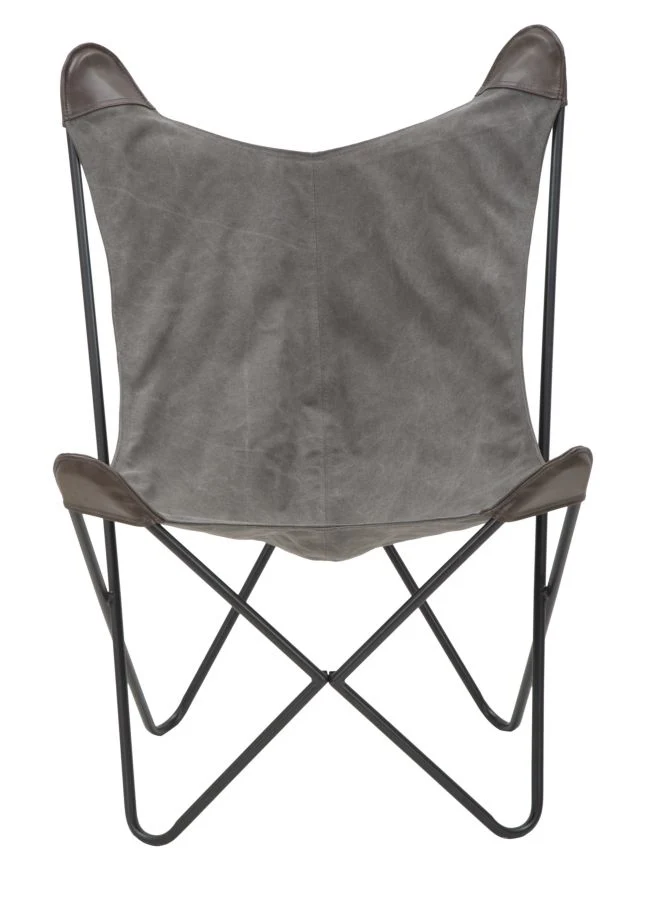Sedia farfalla ferro seduta tessuto cm 74x71x103h