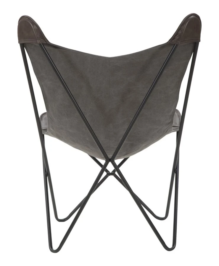 Sedia farfalla ferro seduta tessuto cm 74x71x103h