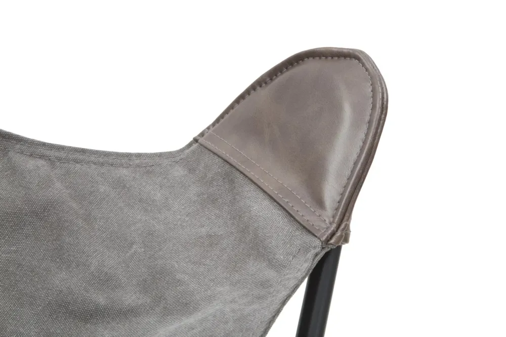 Sedia farfalla ferro seduta tessuto cm 74x71x103h
