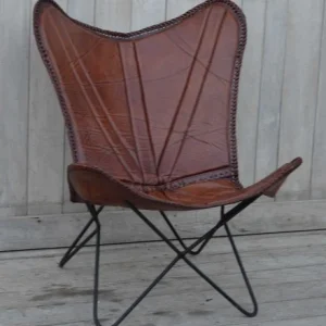 Sedia farfalla vintage pelle cm 68x75x91h