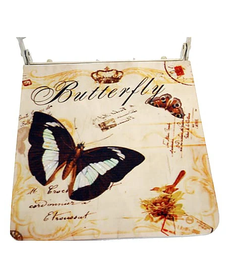 Sedia ferro bianca anticata per giardino cm 36x36x95h