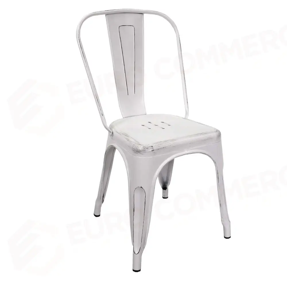 SEDIA FERRO NEW BRISTOL BIANCO ANTICO CM43X43H45/84 - 8041810000 - VACCHETTI