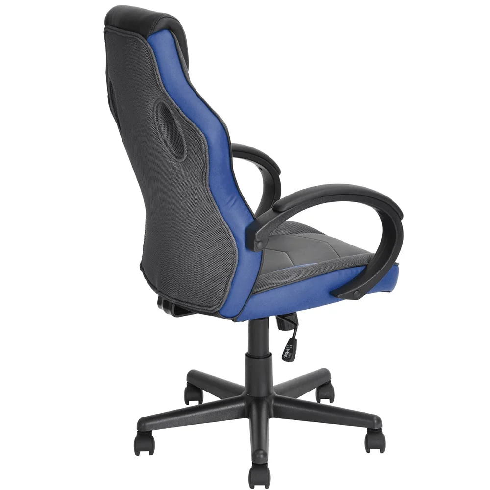 Sedia Gaming Poltrona da Ufficio Direzionale Ruote Girevoli Sportiva Racer Blu