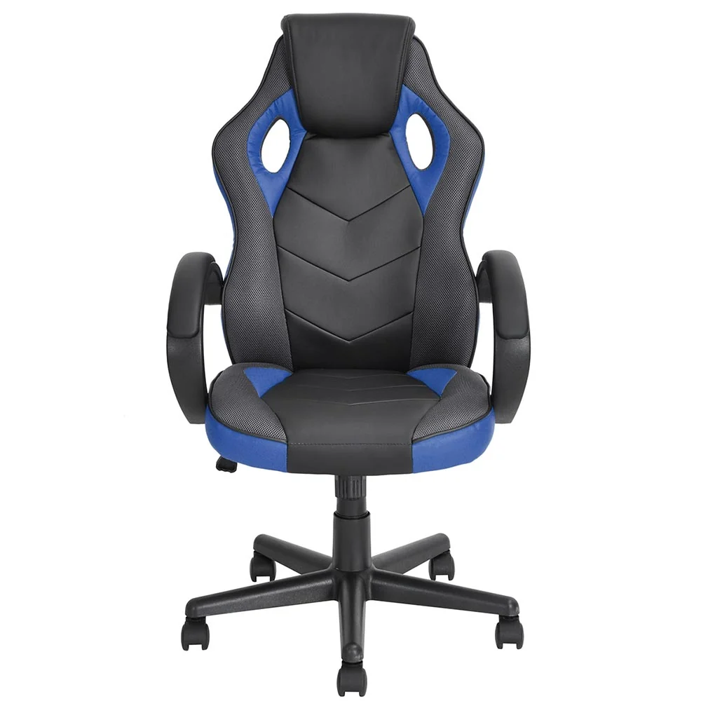 Sedia Gaming Poltrona da Ufficio Direzionale Ruote Girevoli Sportiva Racer Blu
