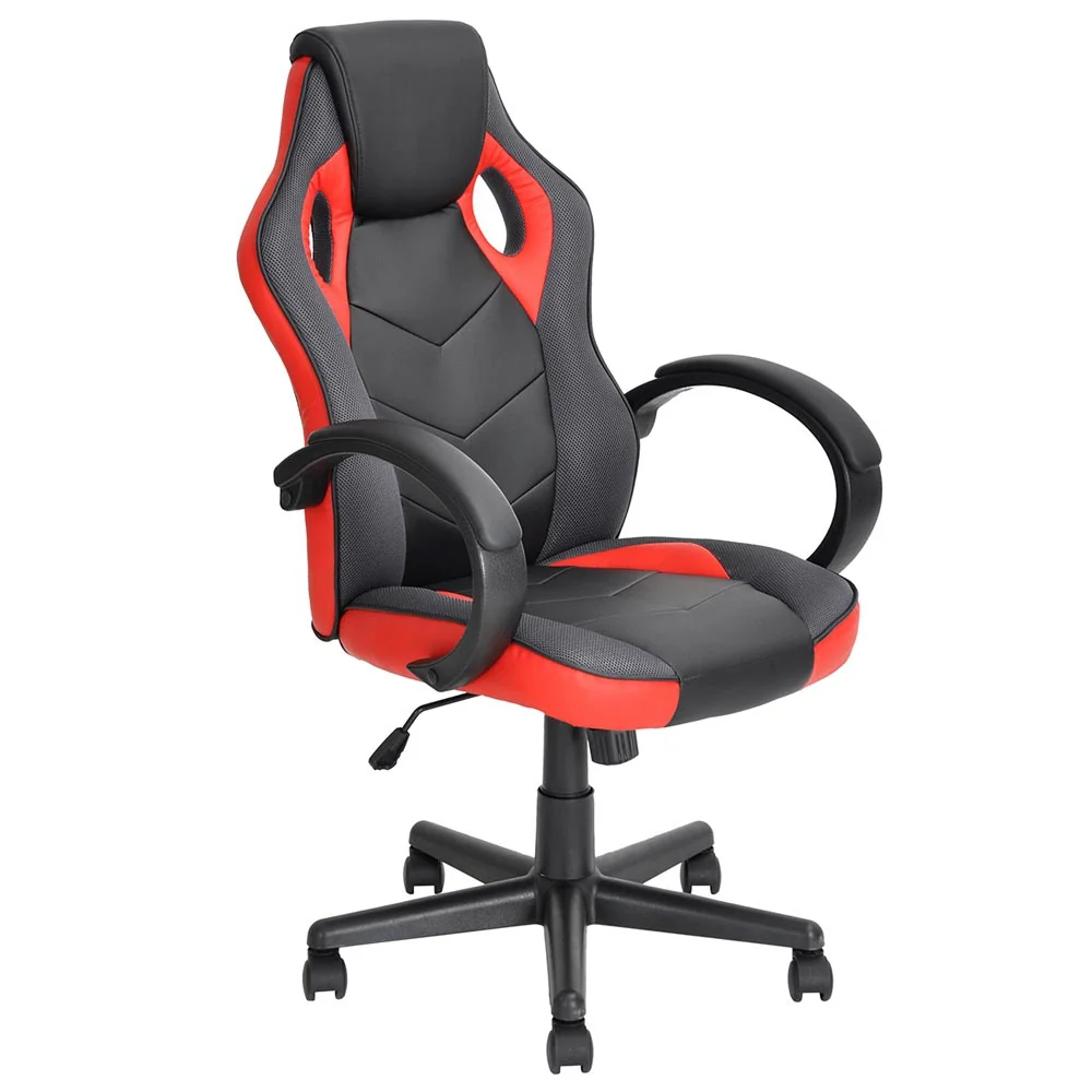Sedia Gaming Poltrona da Ufficio Direzionale Ruote Girevoli Sportiva Racer Rosso