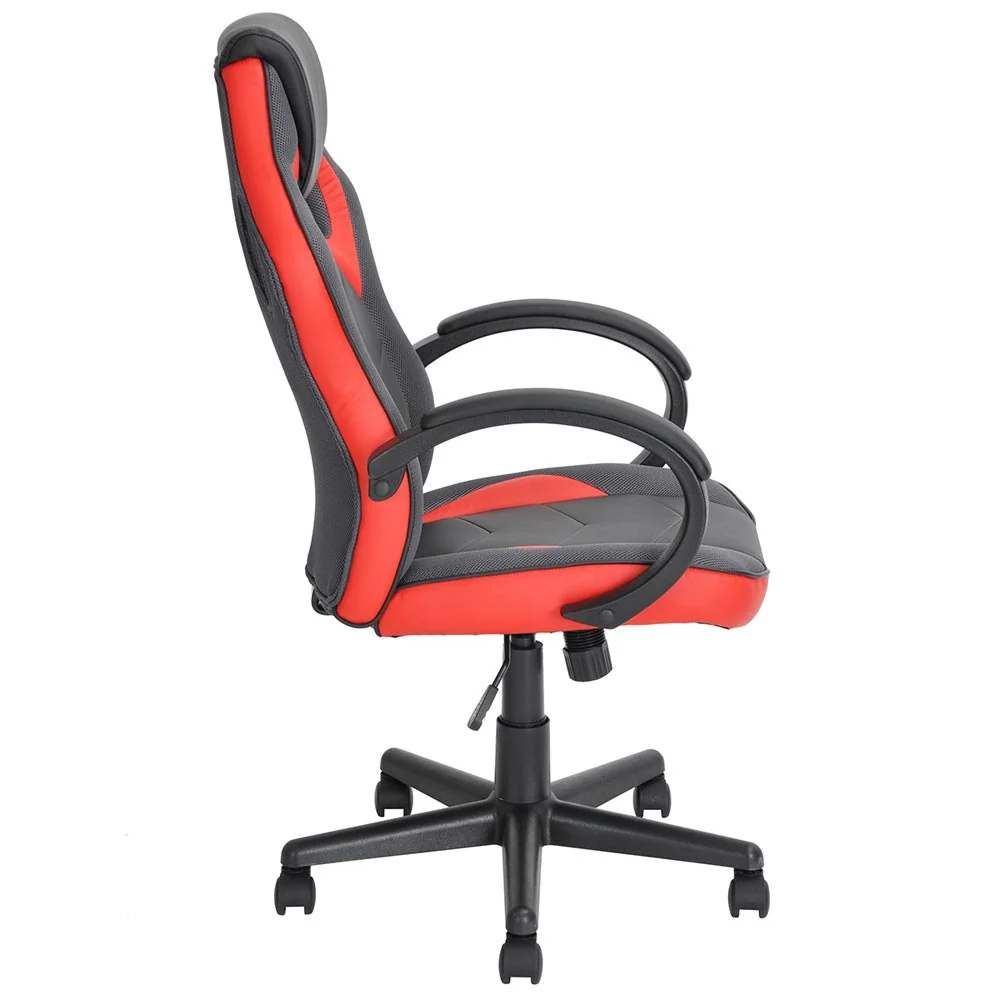 Sedia Gaming Poltrona da Ufficio Direzionale Ruote Girevoli Sportiva Racer Rosso