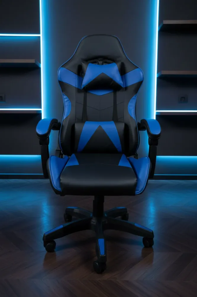 Sedia Gaming Reclinabile Blu e Nera - Max 130kg
