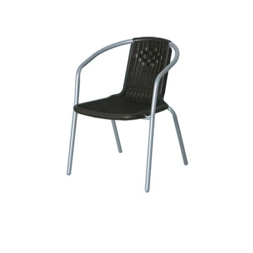 Sedia Da Giardino Con Braccioli Colore Moka Mod. Bistrot Street 56X56Xh74Cm 1Pz