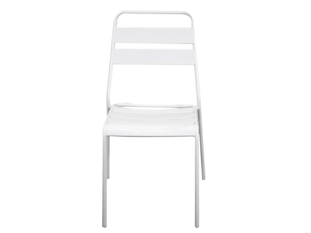 Sedia da giardino ferro bianco moderno con verniciatura polvere - 50x54xh.87cm - Vacchetti