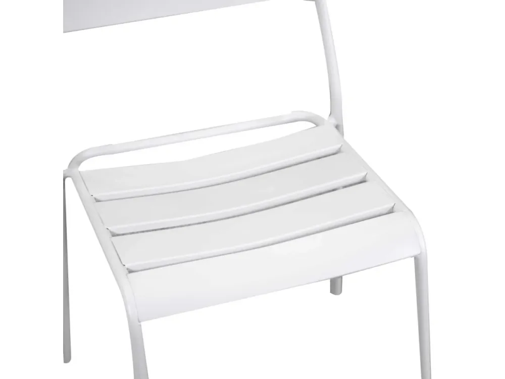 Sedia da giardino ferro bianco moderno con verniciatura polvere - 50x54xh.87cm - Vacchetti