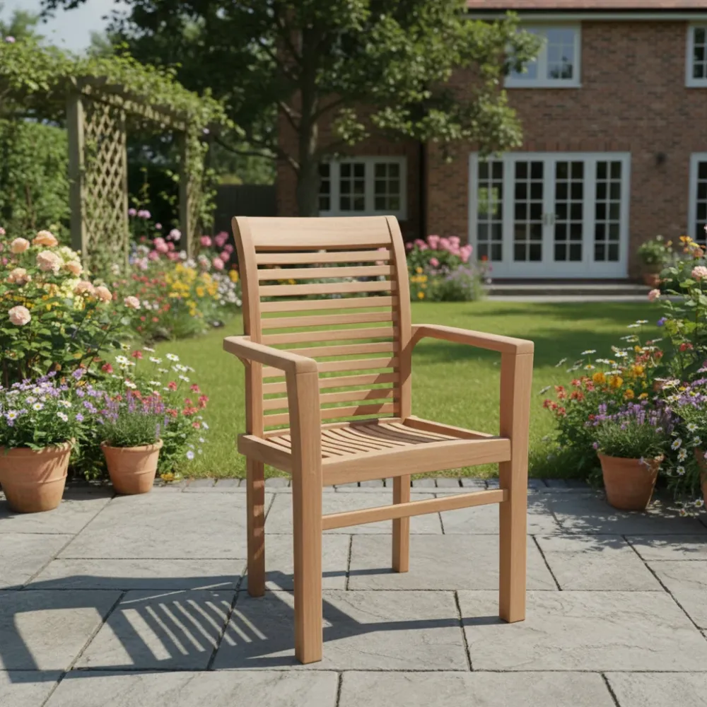 Sedia da giardino impilabile teak – Nuovo modello