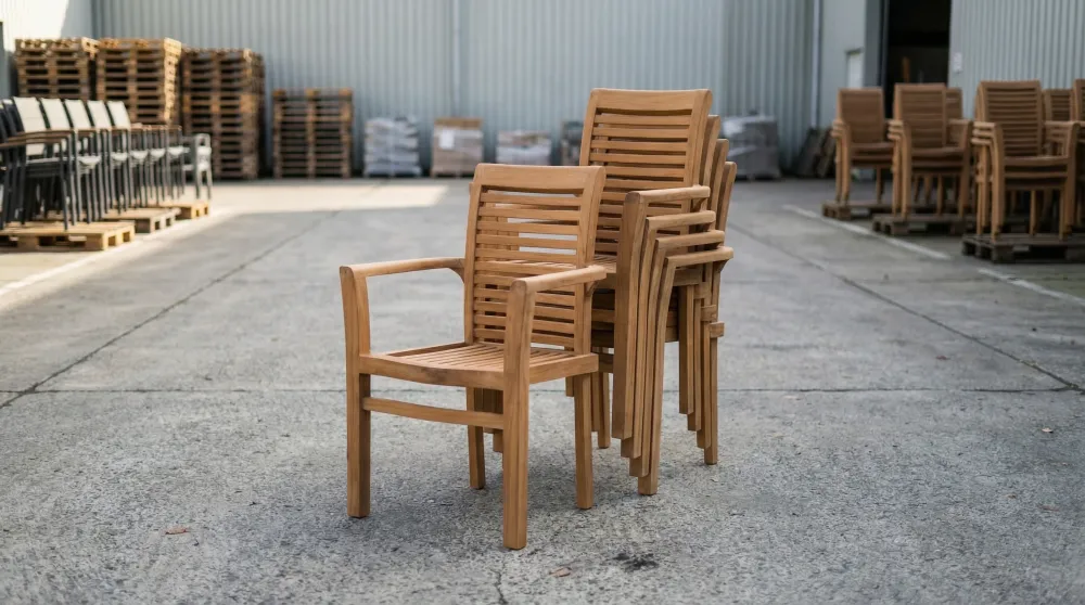 Sedia da giardino impilabile teak – Nuovo modello