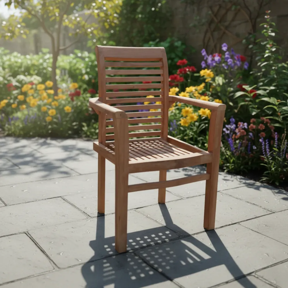 Sedia da giardino impilabile teak – Nuovo modello