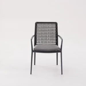 Sedia da giardino Lara, con braccioli, struttura alluminio
