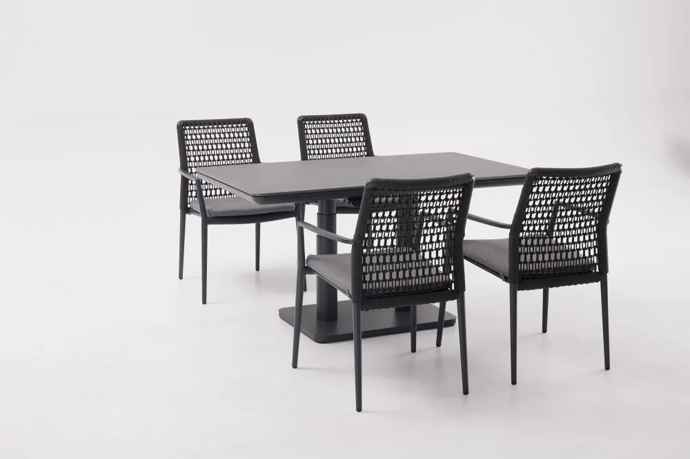Sedia da giardino Lara, con braccioli, struttura alluminio