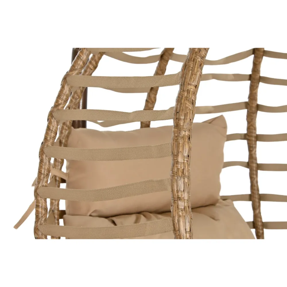 Sedia da giardino sospesa Home ESPRIT Marrone scuro Marrone Chiaro Alluminio rattan sintetico 107 x 105 x 108 cm