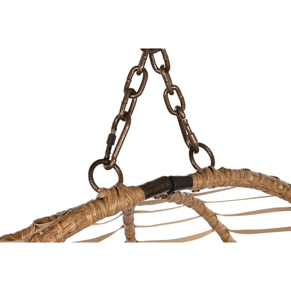 Sedia da giardino sospesa Home ESPRIT Marrone scuro Marrone Chiaro Alluminio rattan sintetico 107 x 105 x 108 cm