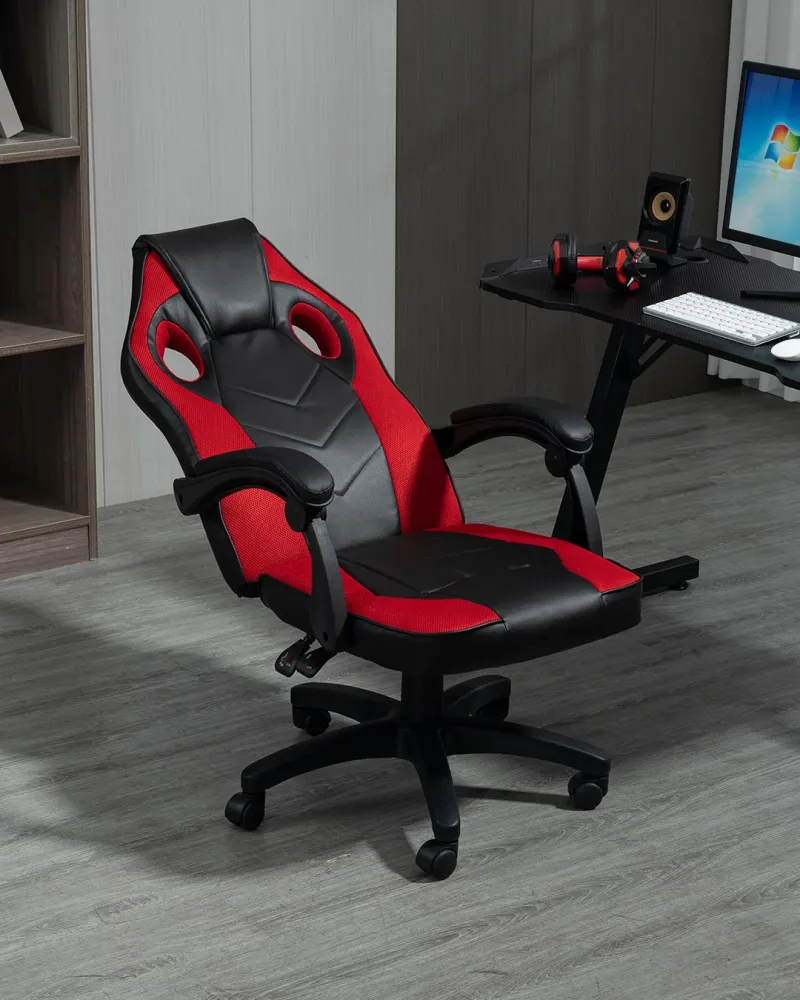 Sedia da gioco dione nera rossa