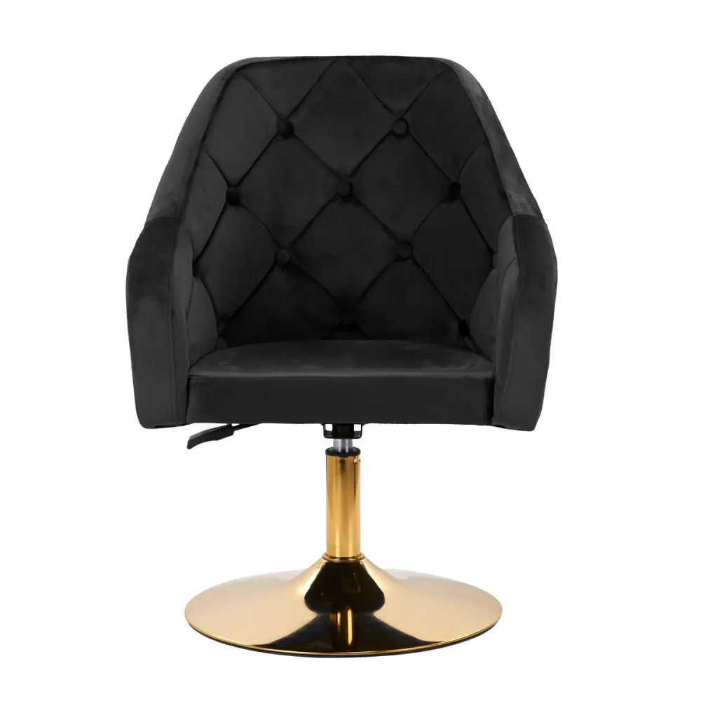 Sedia Girevole 4Rico QS-BL14G Velluto Nero