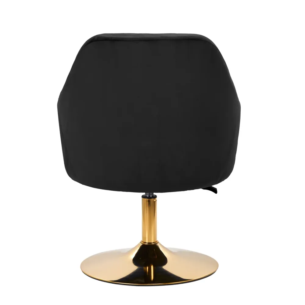 Sedia Girevole 4Rico QS-BL14G Velluto Nero