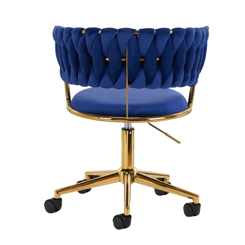 Sedia Girevole 4Rico QS-GW01G Velluto Blu