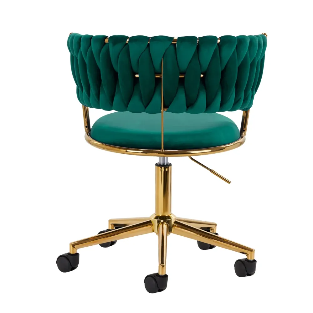 Sedia Girevole 4Rico QS-GW01G Velluto Verde