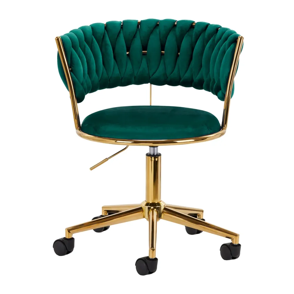 Sedia Girevole 4Rico QS-GW01G Velluto Verde