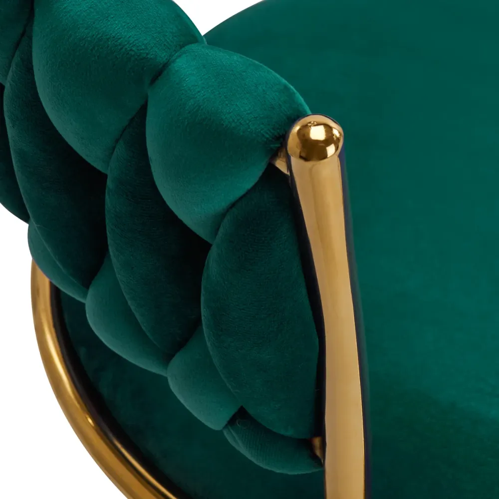 Sedia Girevole 4Rico QS-GW01G Velluto Verde