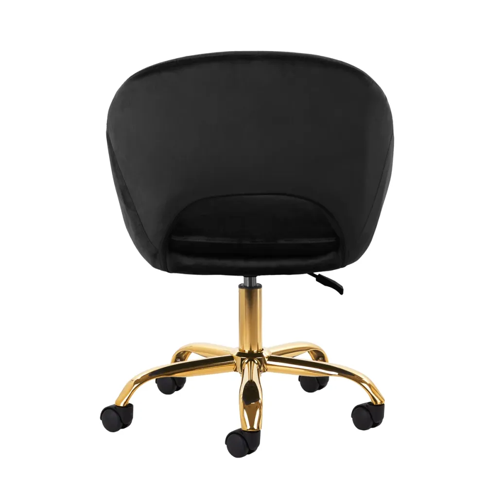 Sedia Girevole 4Rico QS-MF18G Velluto Nero