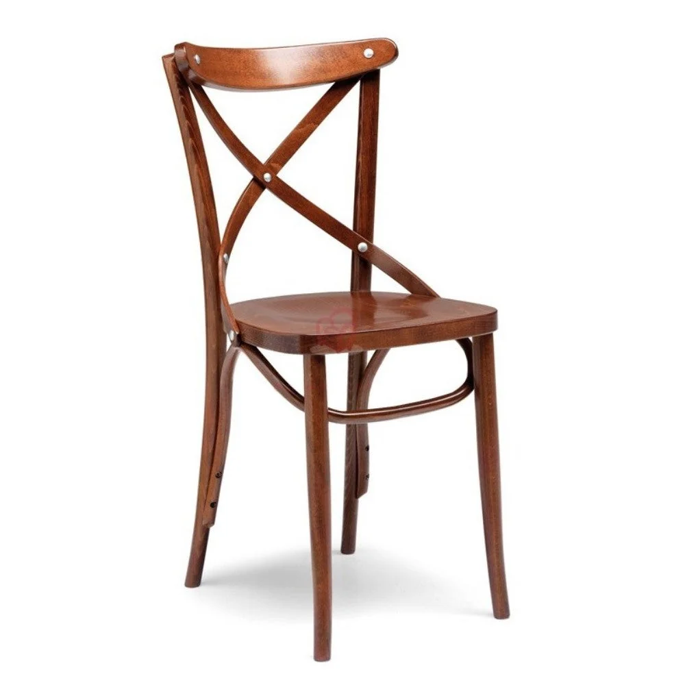 Sedia Heritage faggio cognac seduta massello