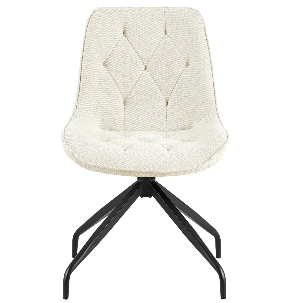 Sedia imbottita girevole 360° – beige