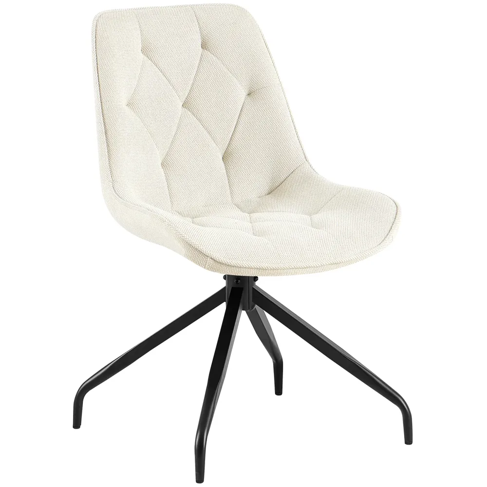 Sedia imbottita girevole 360° – beige