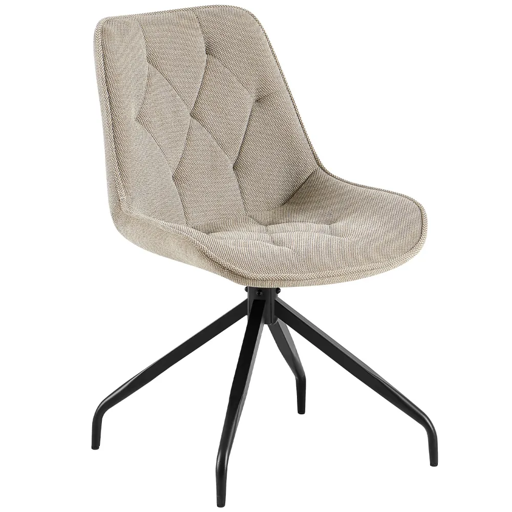 Sedia imbottita girevole 360° – marrone