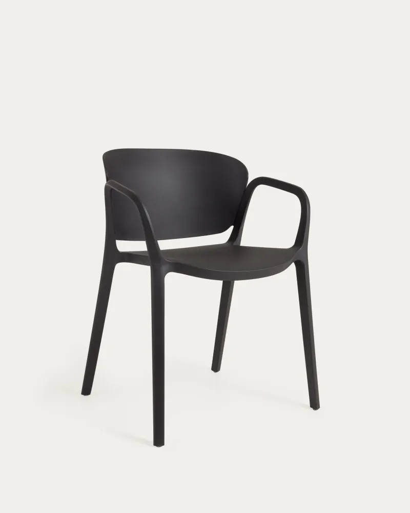Sedia impilabile Ania 100% outdoor nera