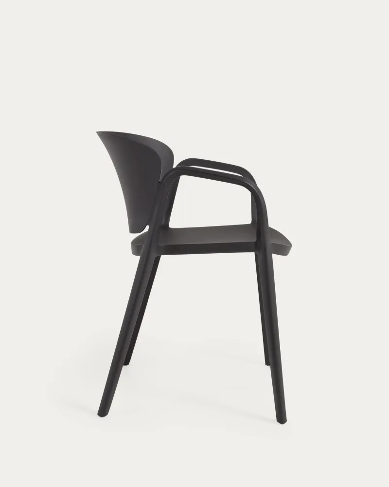Sedia impilabile Ania 100% outdoor nera
