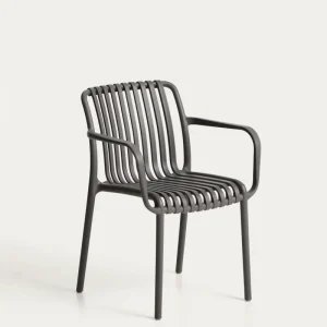 Sedia impilabile da esterno Isabellini grigio grafite
