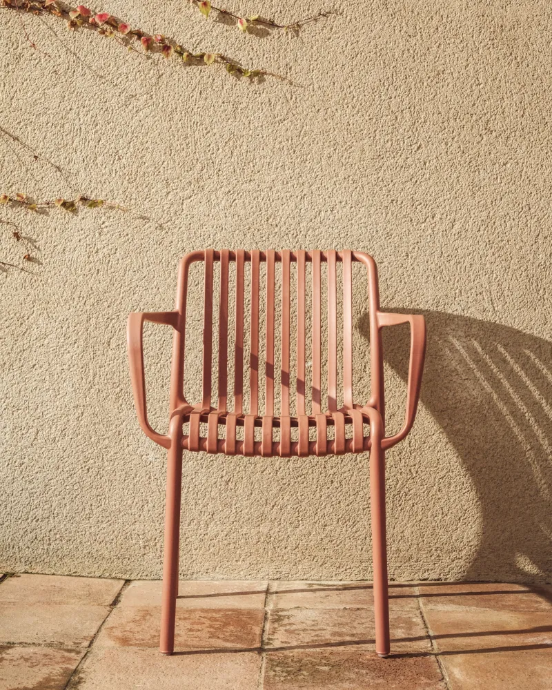 Sedia impilabile da esterno Isabellini terracotta