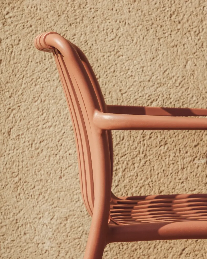 Sedia impilabile da esterno Isabellini terracotta