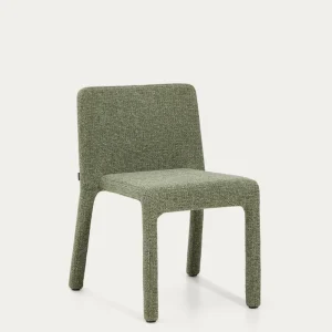 Sedia impilabile Loria con struttura ciniglia verde